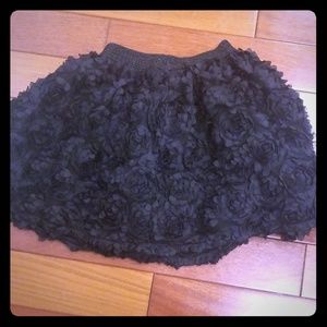 Black flower skirt size 7/8 girls